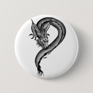 Dragon black and white Design Knapp