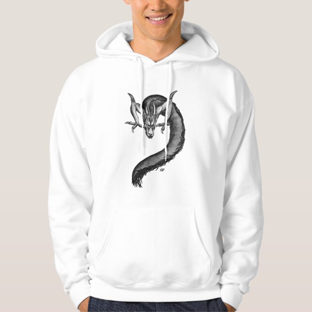 Dragon black and white Design Munkjacka (Framsida)