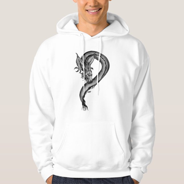 Dragon black and white Design Sweatshirt (Framsida)
