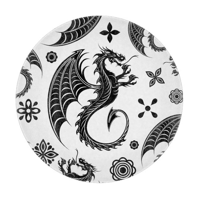 Dragon Black Shape Tattoo Stil (Framsidan)