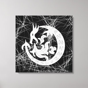Dragon Blowing Fire Canvastryck