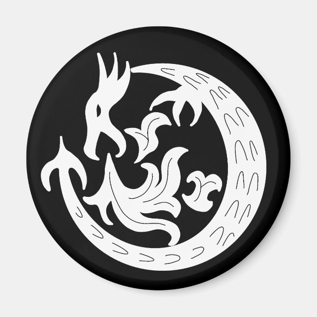 Dragon Blowing Fire Magnet (Framsidan)