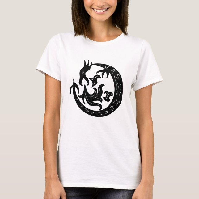 Dragon Blowing Fire T Shirt (Framsida)