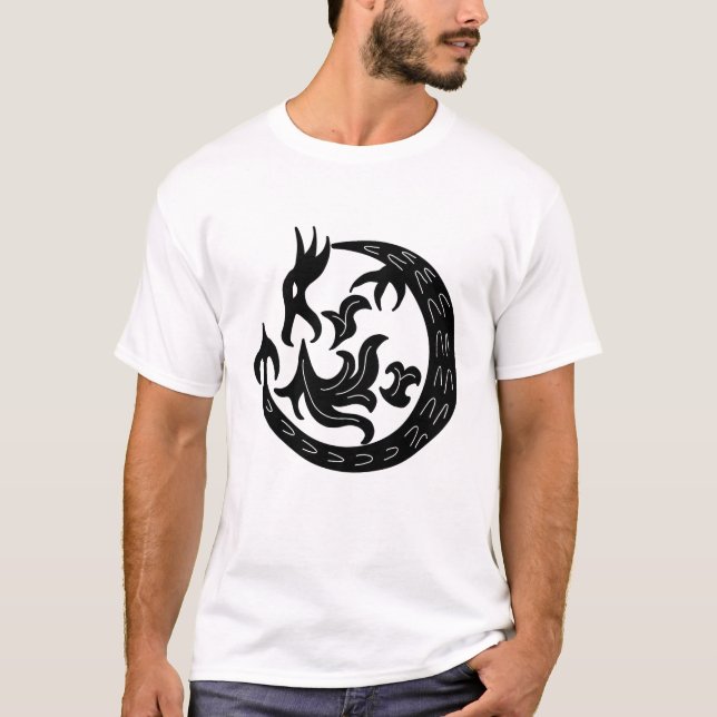 Dragon Blowing Fire T Shirt (Framsida)