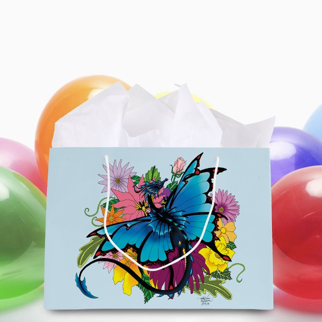 Dragon Blue Butterfly Flowers (Skapare uppladdad)