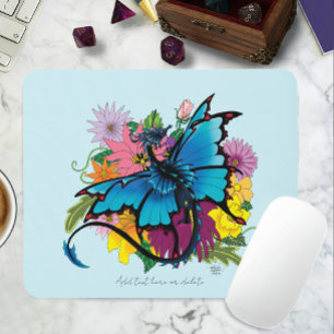 Dragon blue Butterfly Flowers Musmatta