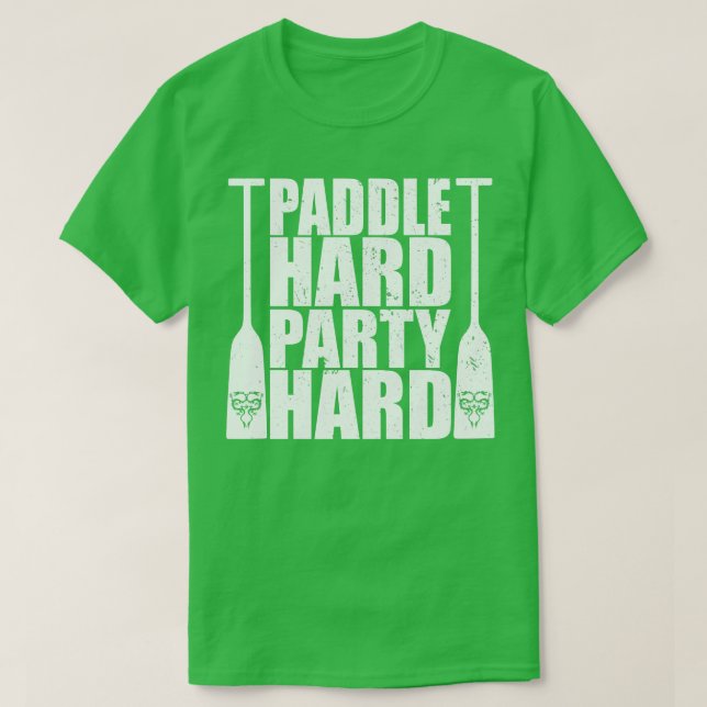 Dragon Boat Paddle hård Party T Shirt (Design framsida)