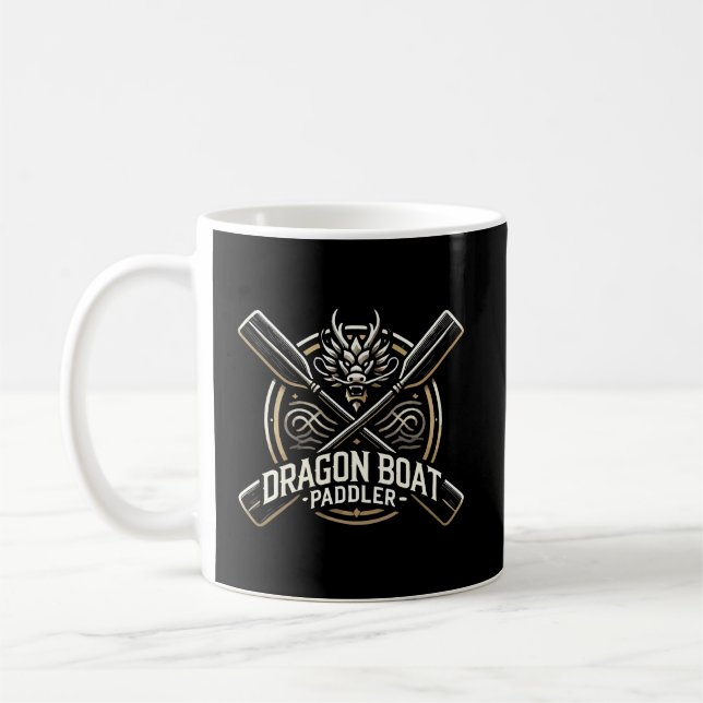 Dragon Boat Paddler, Dragon Boat Tävla Motivation Kaffemugg (Vänster)