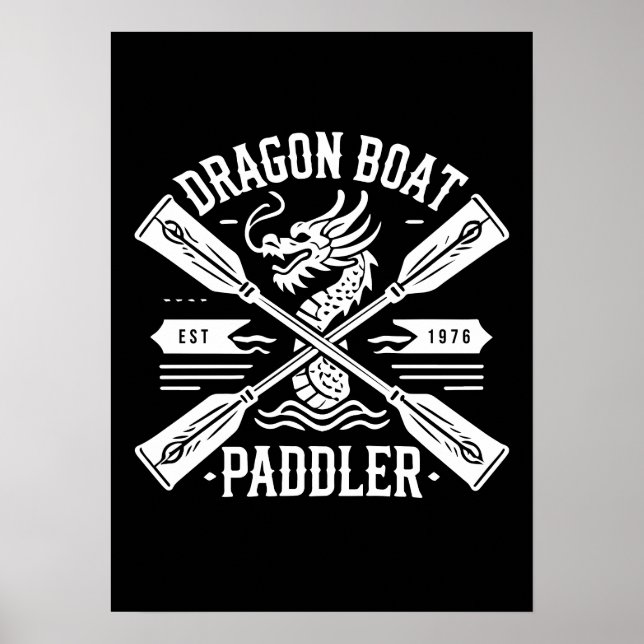 Dragon Boat Paddler, Dragon Boat Tävla Motivation Poster (Framsidan)