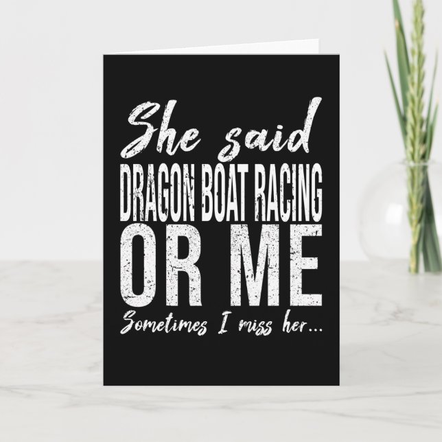 Dragon Boat Racing funny gift idea Kort (Framsida)
