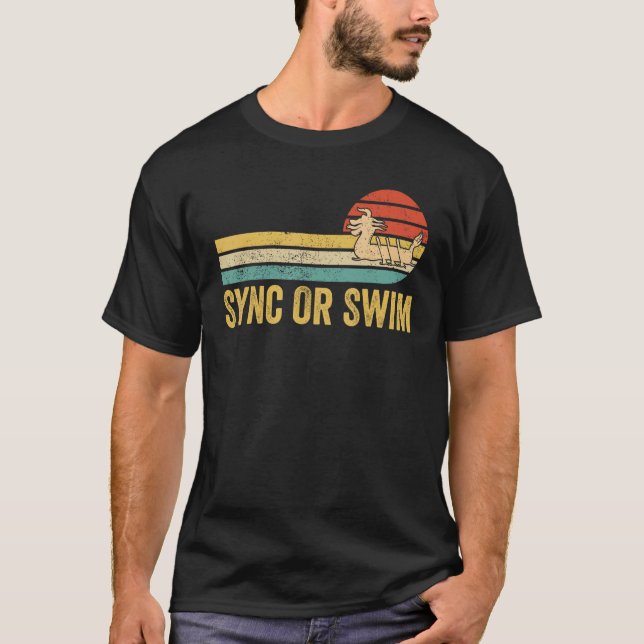 Dragon Boat Racing Race Paddle Boat Sync Or Swim T Shirt (Framsida)