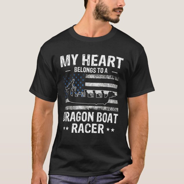 Dragon Boat Racing Theme for Dragonboating  11 T Shirt (Framsida)