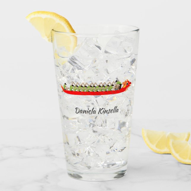 Dragon Boat Tävla Glaskopp (Framsida Ice)