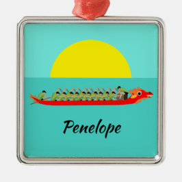 Dragon Boat Tävla Julgransprydnad Metall