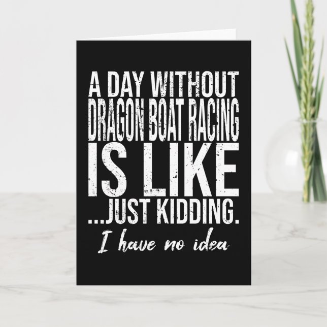 Dragon Boat Tävla lustig presentidé Kort (Framsida)