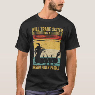 Dragon Boat Tävla Tävling Paddle Sister Carbon Fib T Shirt