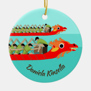 Dragon Boat-Tävlan Julgransprydnad Keramik