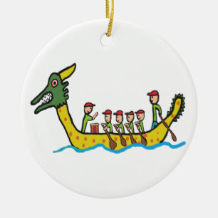 Dragon Boat-Tävlan Julgransprydnad Keramik