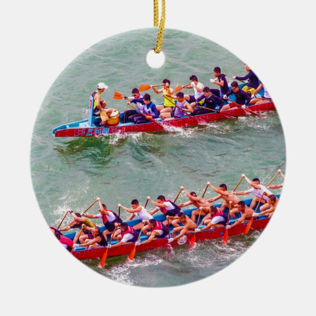 Dragon Boats Julgransprydnad Keramik (Framsidan)