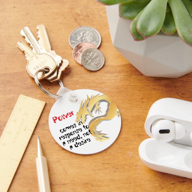 Dragon Boll Keychain - Gokus Iconic Quote Nyckelring (Skrivbord)