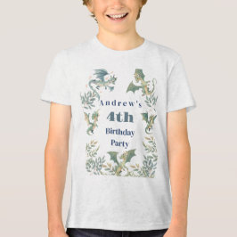 Dragon Boys 3:e 4:e Födelsedagsfesten T Shirt