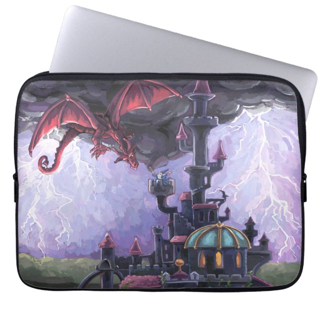 Dragon Castle Laptop Sleeve (Framsidan)