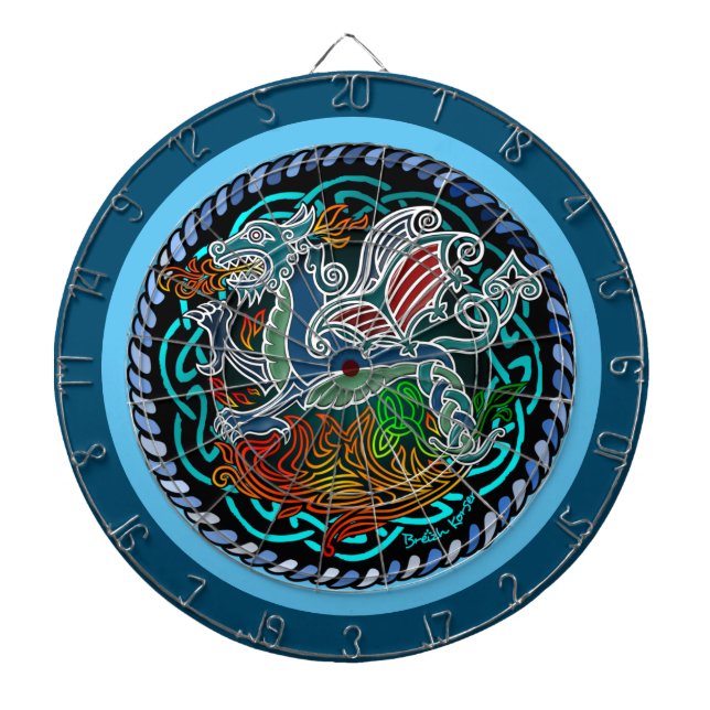 Dragon celtique darttavla (Framsidan)