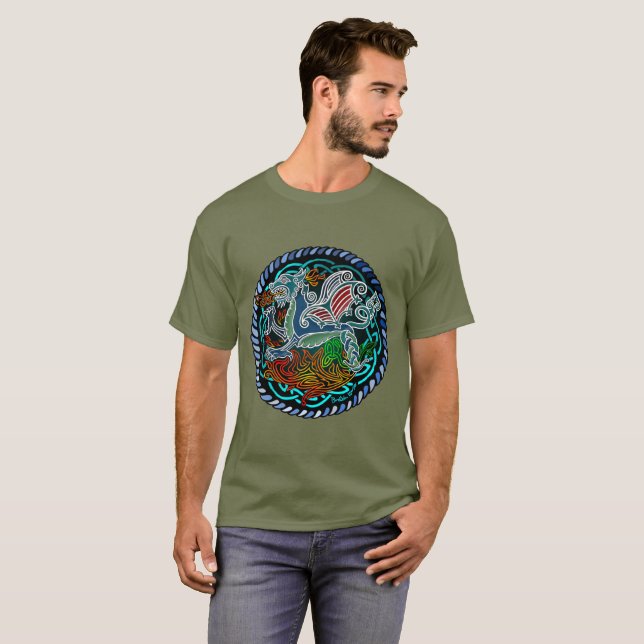 Dragon celtique t shirt (Hel framsida)