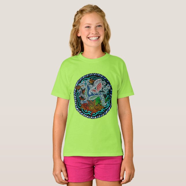 Dragon celtique t shirt (Hel framsida)