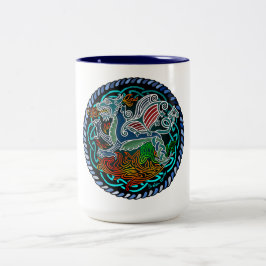 Dragon celtique Två-Tonad mugg