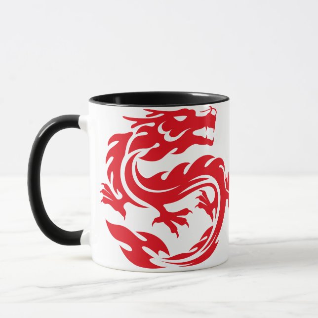 Dragon chinois rouge mugg (Vänster)