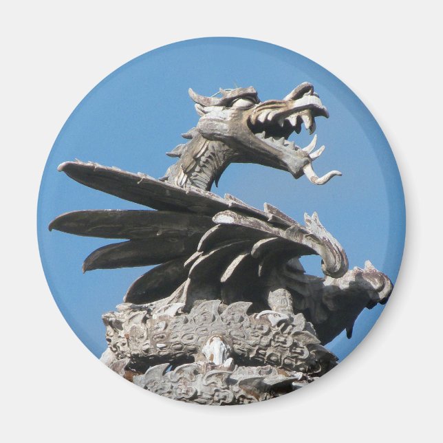 Dragon, City Hall Cardiff, Wales, UK Magnet (Framsidan)
