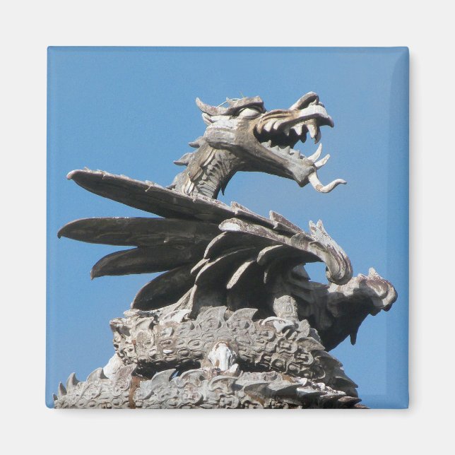 Dragon, City Hall Cardiff, Wales, UK Magnet (Framsidan)