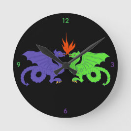 Dragon Clock Rund Klocka