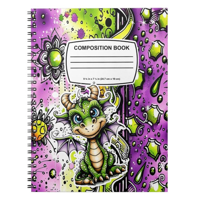  dragon composition book anteckningsbok (Framsidan)
