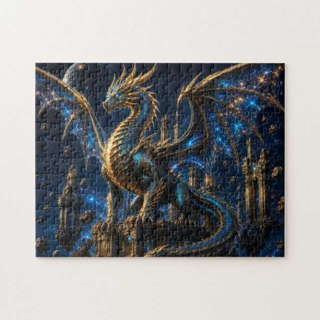 Dragón Cósmico — Guardián de las Estrellas Pussel (Horisontell)