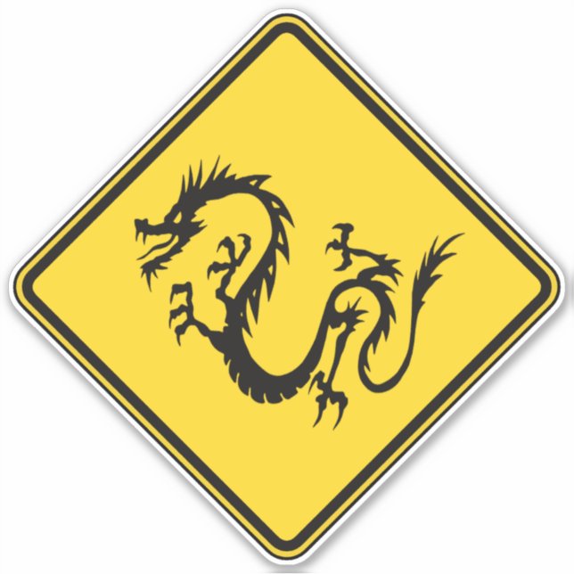 Dragon Crossing Klistermärken (Framsida)