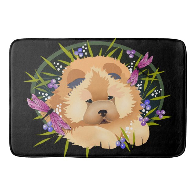 DRAGON DANCE chow puppy låda/bad mat Badrumsmatta (Framsidan)