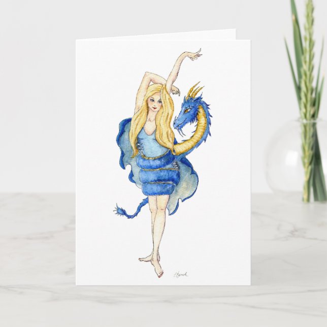 Dragon Dancer Greeting Card Kort (Framsida)