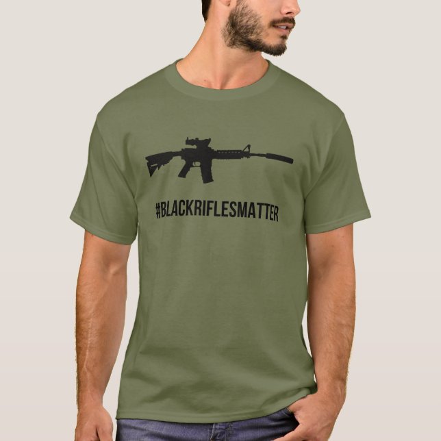 Dragon Defense | "#BlackRiflesMatter" T Shirt (Framsida)