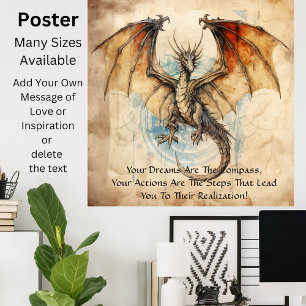 Dragon - dina drömmar är kompass poster