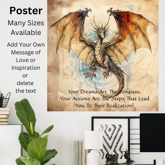 Dragon - dina drömmar är kompass poster (Skapare uppladdad)