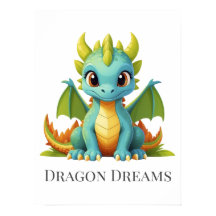 Dragon Dreams Grönt Blue Baby Dragon Nursery