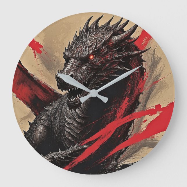 Dragon Dreamscape Wall Clock Stor Klocka (Framsida)