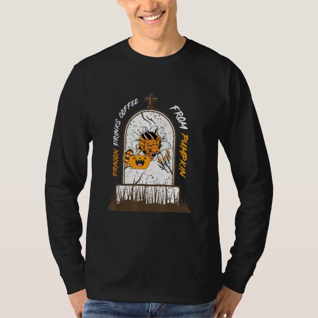 Dragon Drinks coffee from Pumpkin T Shirt (Framsida)