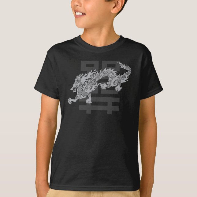 Dragon Dubbla Happiness Tshirt T Shirt (Framsida)