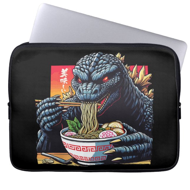 Dragon eating ramen  laptop fodral (Framsidan)