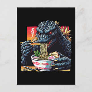 Dragon eating ramen  vykort