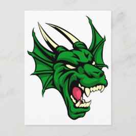 Dragon Elak Animal Mascot Vykort