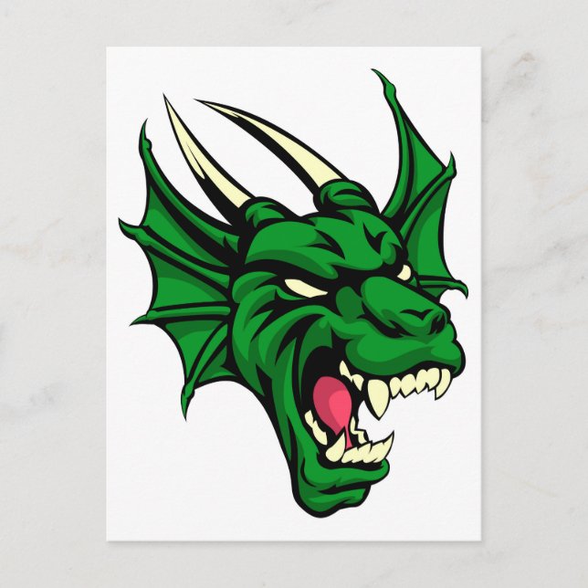 Dragon Elak Animal Mascot Vykort (Framsida)